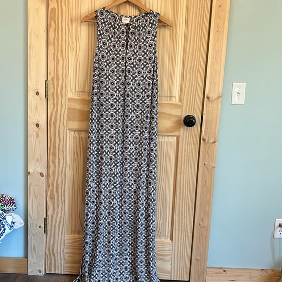 Soma Sleeveless Keyhole Maxi Dress Origin Geo Ginger Root. Size XS. - Picture 2 of 16